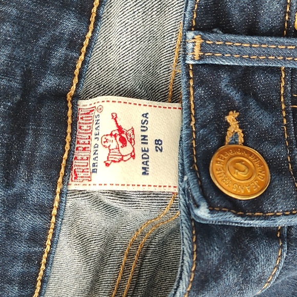 Like New True Religion HALLE Skinny Jeans Dark Wash Size 28 With Stretch - Picture 7 of 12